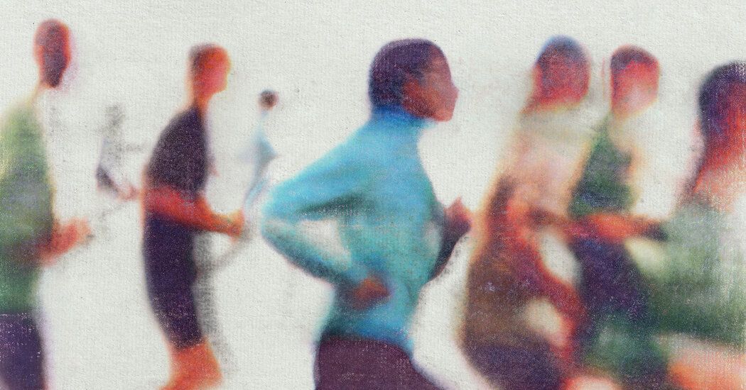 Blurred, motion-streaked photo of multiple runners mid-stride, evoking parallel execution and speed